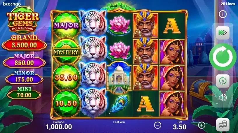 Tiger Gems slot screenshot 1