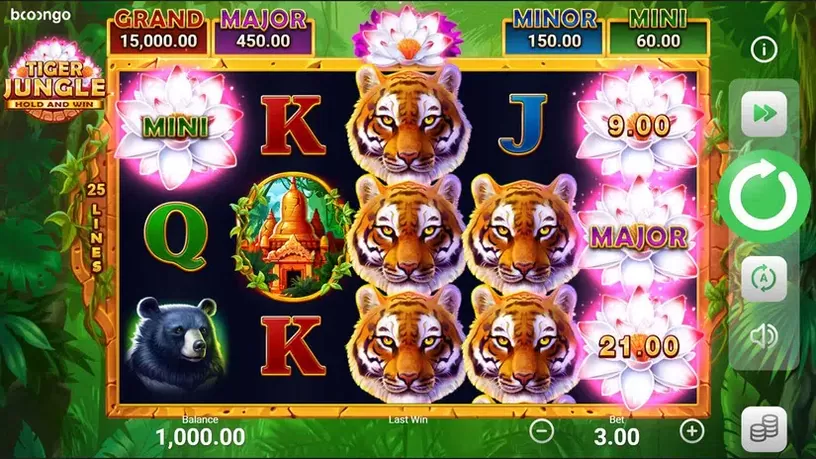 Tiger Jungle slot screenshot 1