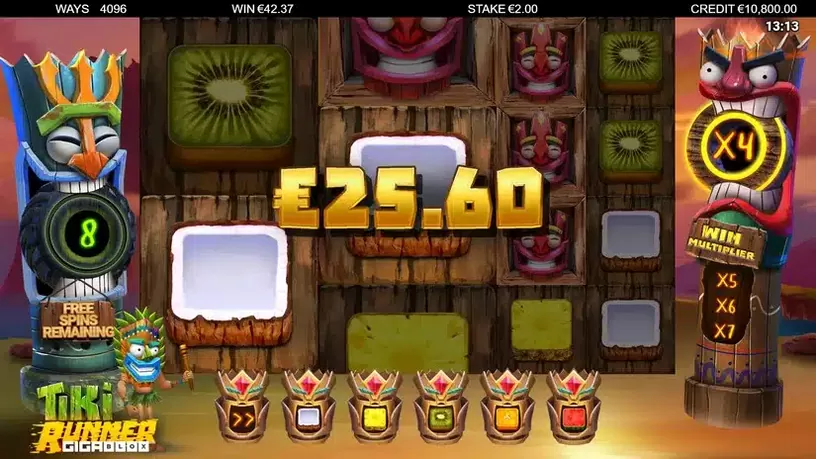 Tiki Runner GigaBlox slot screenshot 5