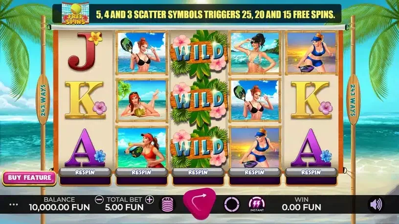 Beach Tennis slot screenshot 1