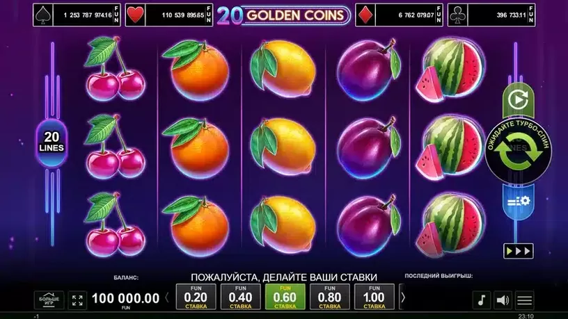 20 Golden Coins slot screenshot 1