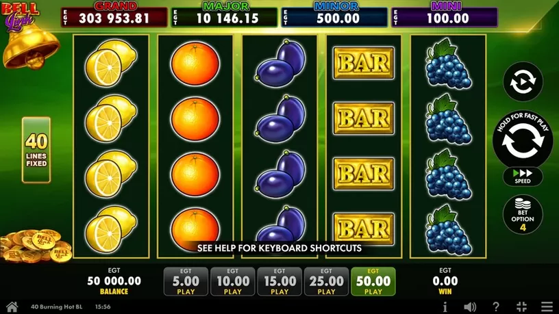 40 Burning Hot Bell Link slot screenshot 1