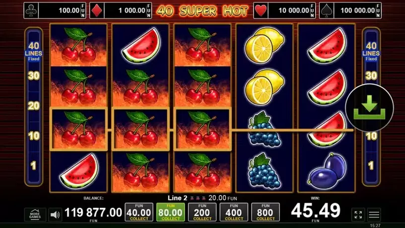 40 Super Hot slot screenshot 3