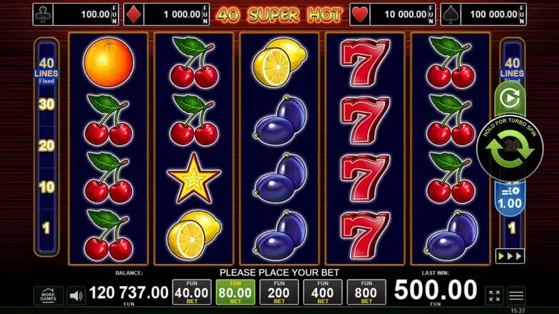 40 Super Hot slot screenshot 1