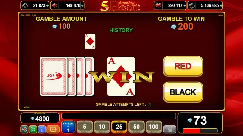 5 Burning Heart slot screenshot 3