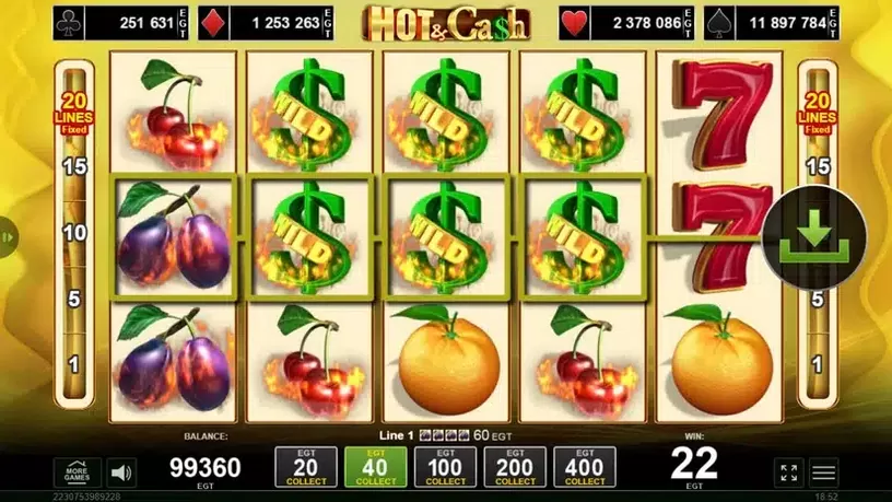 Hot & Cash slot screenshot 3