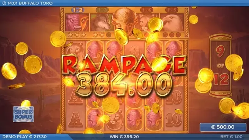 Buffalo Toro slot screenshot 9