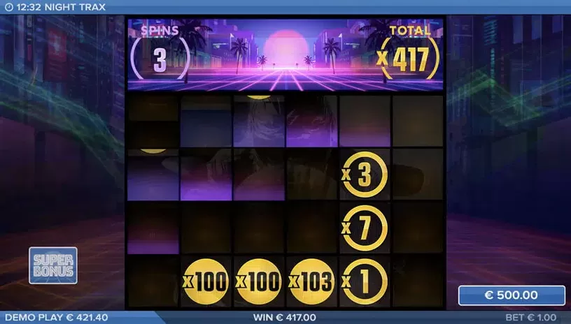 Night Trax slot screenshot 6