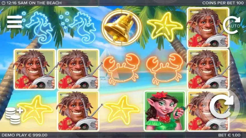 Sam on the Beach slot screenshot 1