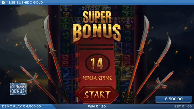 Bushido Gold slot screenshot 3