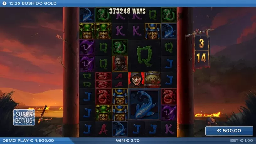 Bushido Gold slot screenshot 4