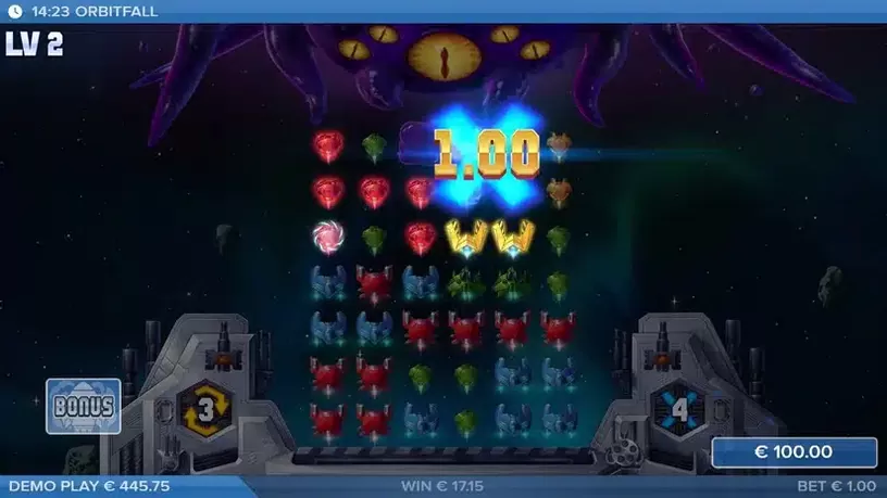 Orbitfall slot screenshot 6