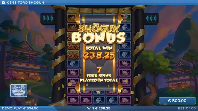 Toro Shogun slot screenshot 5