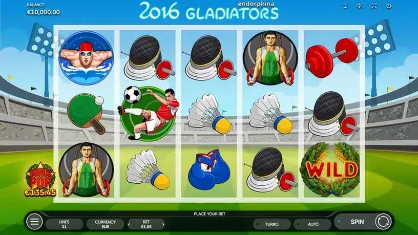 2016 Gladiators slot screenshot 1