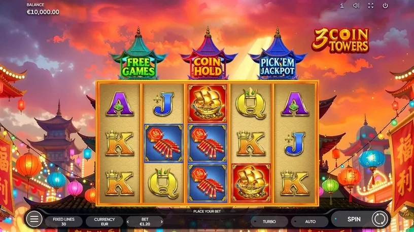 3 Coin Towers slot screenshot 1