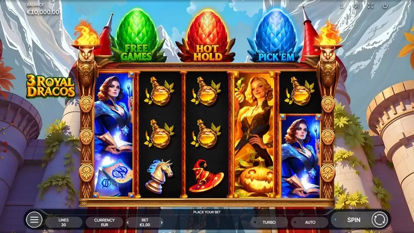 3 Royal Dracos slot screenshot 1