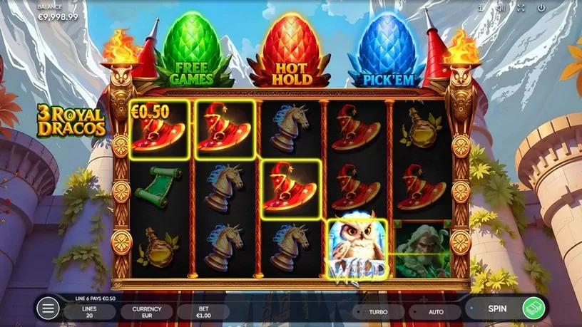 3 Royal Dracos slot screenshot 2