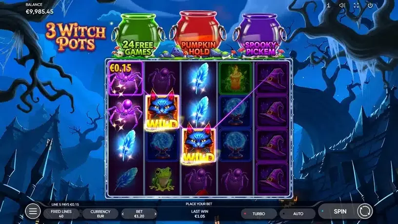 3 Witch Pots slot screenshot 3