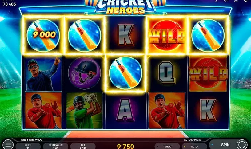 Cricket Heroes slot screenshot 8