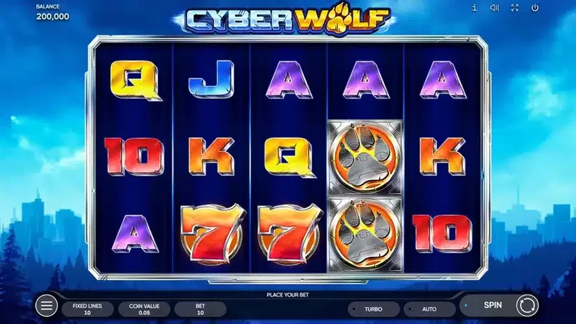 Cyber Wolf slot screenshot 1