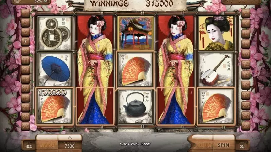 Geisha slot screenshot 1