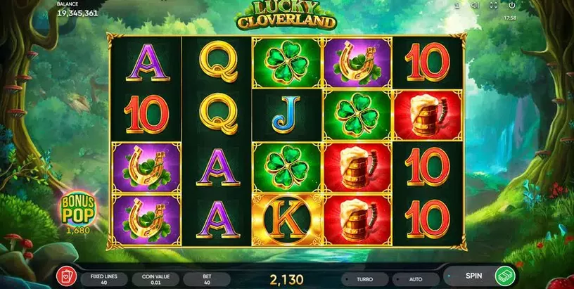 Lucky Cloverland slot screenshot 1