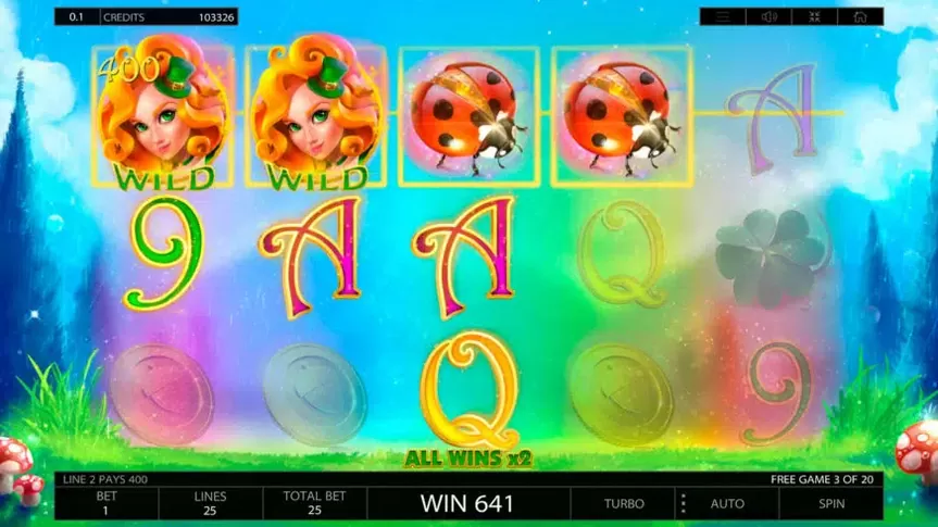 Lucky Lands slot screenshot 2