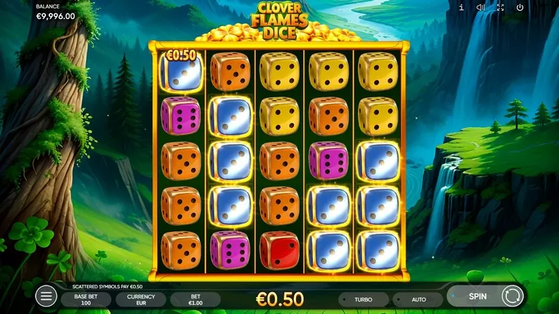 Clover Flames Dice slot screenshot 2