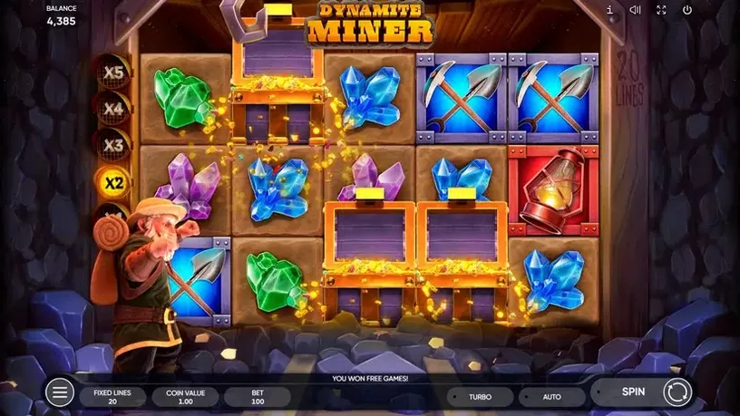 Dynamit Miner slot screenshot 4