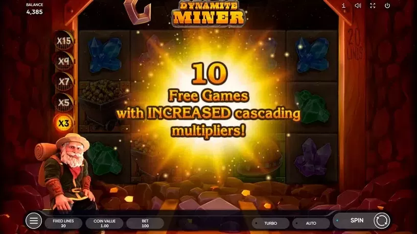 Dynamit Miner slot screenshot 5