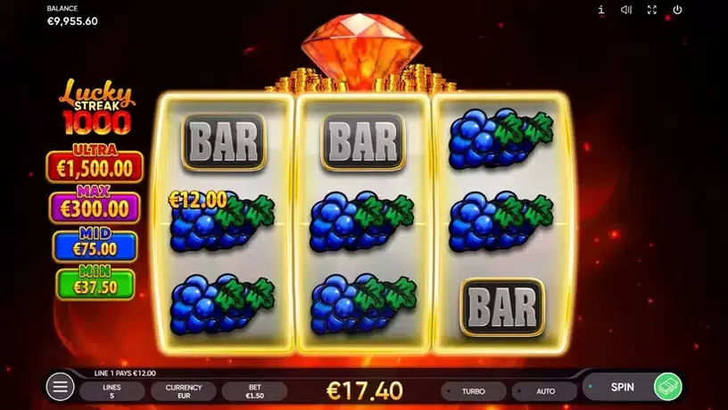 Lucky Streak 1000 slot screenshot 3
