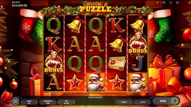 Santa’s Puzzle slot screenshot 1