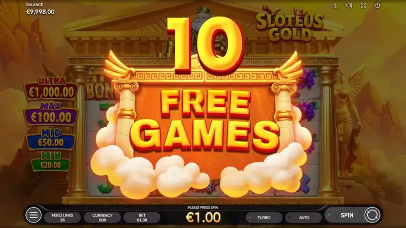 Sloteus Gold slot screenshot 3