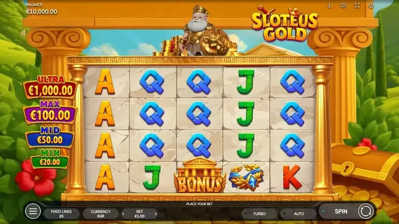 Sloteus Gold slot screenshot 1