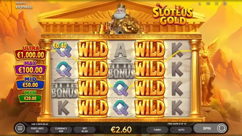 Sloteus Gold slot screenshot 4