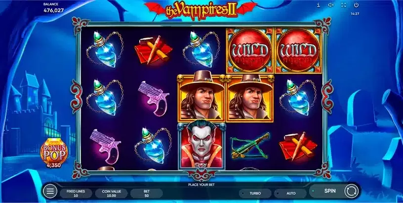 The Vampires II slot screenshot 1