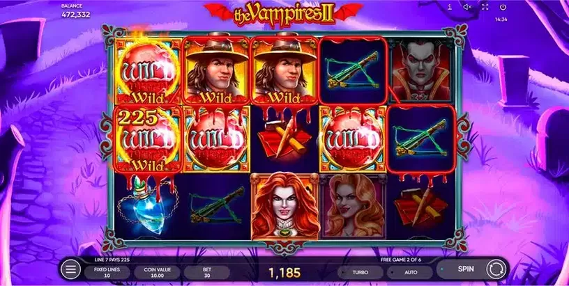 The Vampires II slot screenshot 6