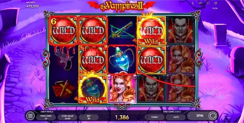 The Vampires II slot screenshot 3