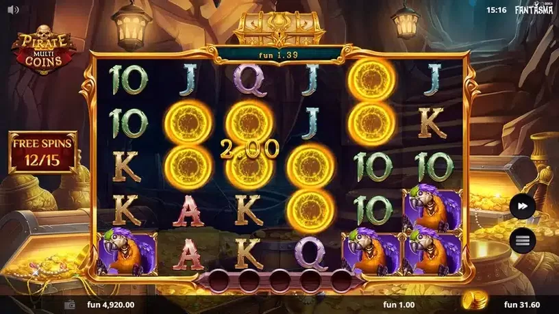 Pirate Multi Coins slot screenshot 5