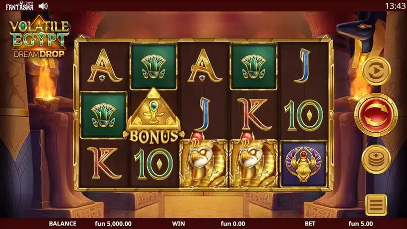 Volatile Egypt Dream Drop slot screenshot 1