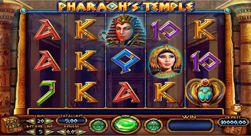 Pharaohs Temple slot screenshot 1