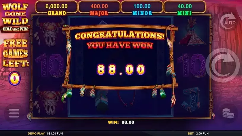 Wolf Gone Wild Hold And Win slot screenshot 4