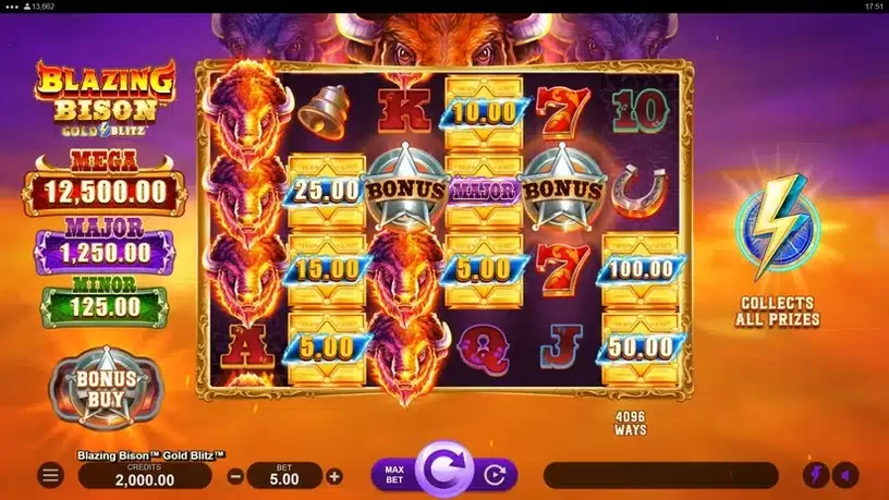 Blazing Bison Gold Blitz slot screenshot 1