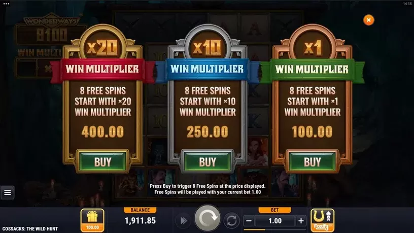 Cossacks the Wild Hunt slot screenshot 3
