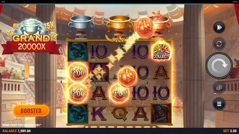 Rome Fight For Gold Deluxe slot screenshot 2
