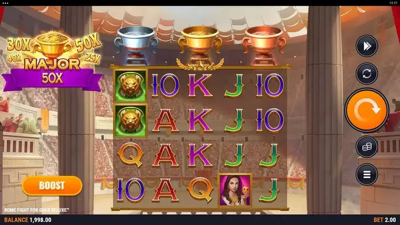 Rome Fight For Gold Deluxe slot screenshot 1