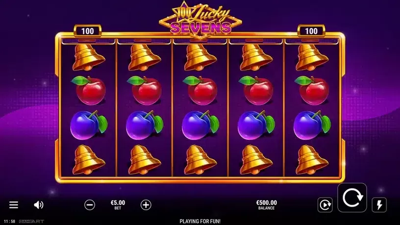 100 Lucky Sevens slot screenshot 1