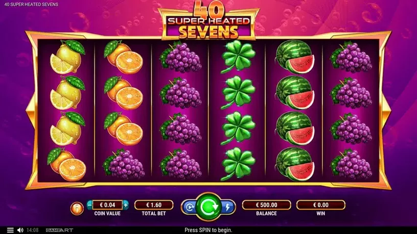 40 Super Heated Sevens slot screenshot 1