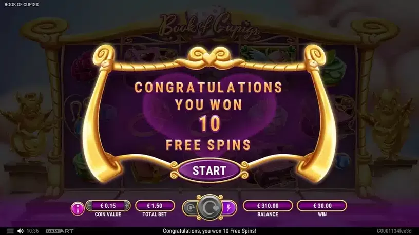Book of Cupigs slot screenshot 4