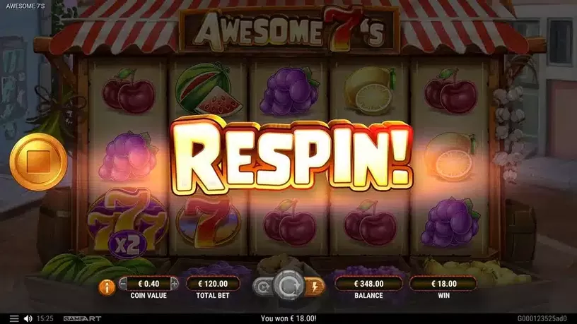 Awesome 7s slot screenshot 5